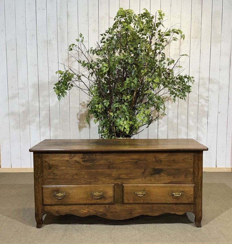 Louis XV 19th century chest of drawers in chestnut with 2 drawers