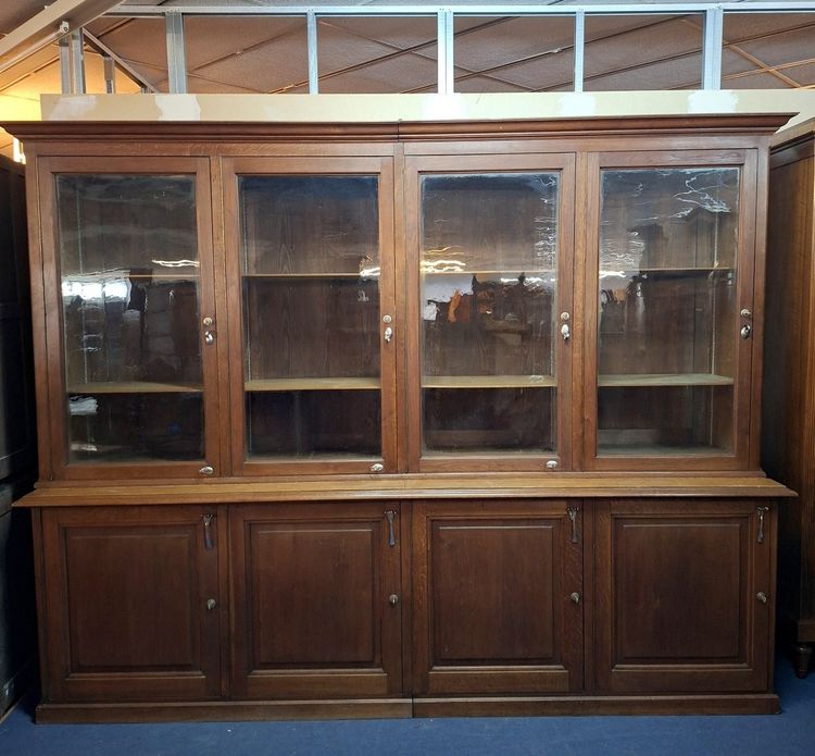 Libreria da negozio molto grande in rovere - fine XIX secolo, Napoleone III