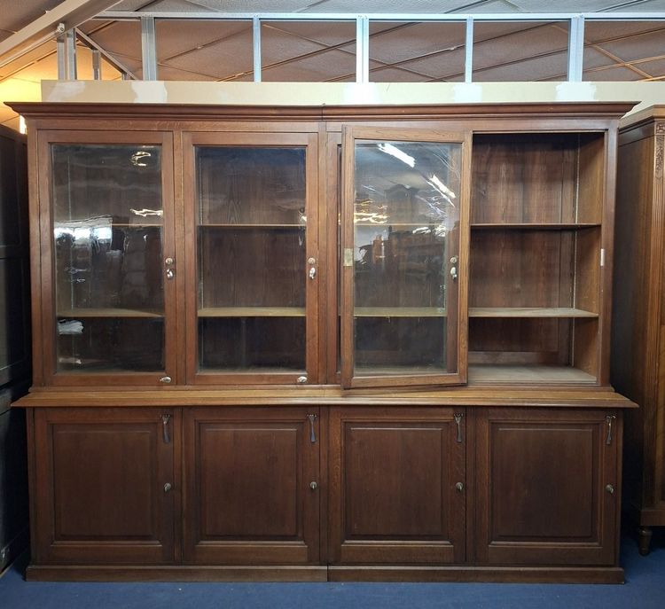Libreria da negozio molto grande in rovere - fine XIX secolo, Napoleone III