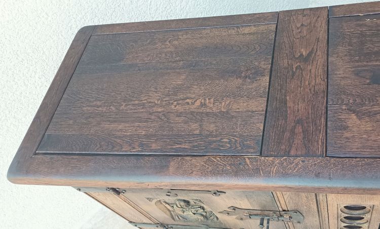 Brutalist sideboard in solid oak 1960