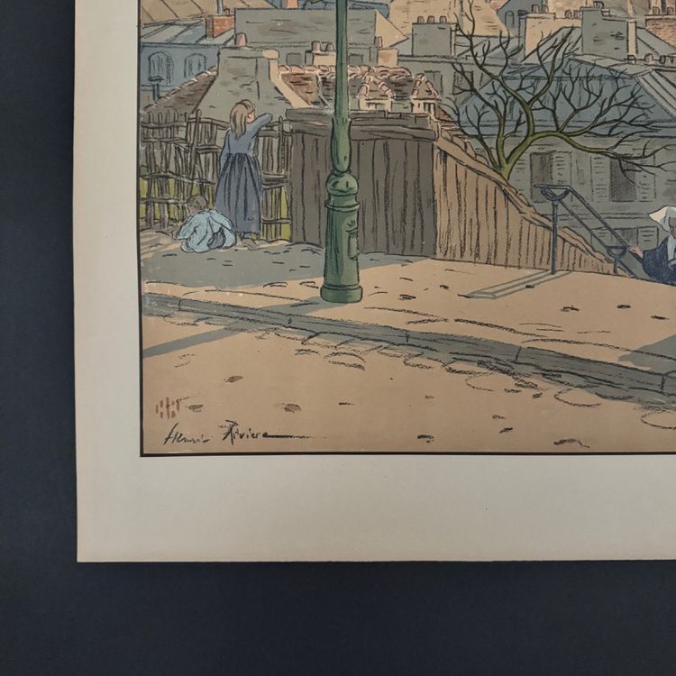 Litografia di Henri Rivière, Paesaggi parigini - Parigi vista da Montmartre