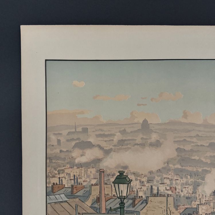 Litografia di Henri Rivière, Paesaggi parigini - Parigi vista da Montmartre