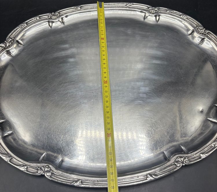 GRANDE VASSOIO IN METALLO PLACCATO ARGENTO