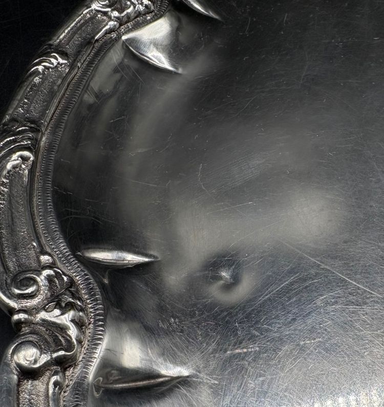 GRANDE VASSOIO IN METALLO PLACCATO ARGENTO