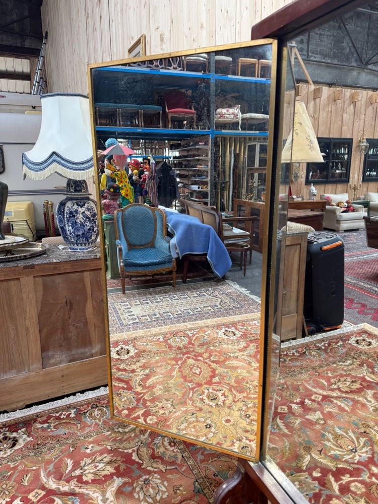 Triptych psyche – Belle Époque – Maison BROT – Mahogany and brass