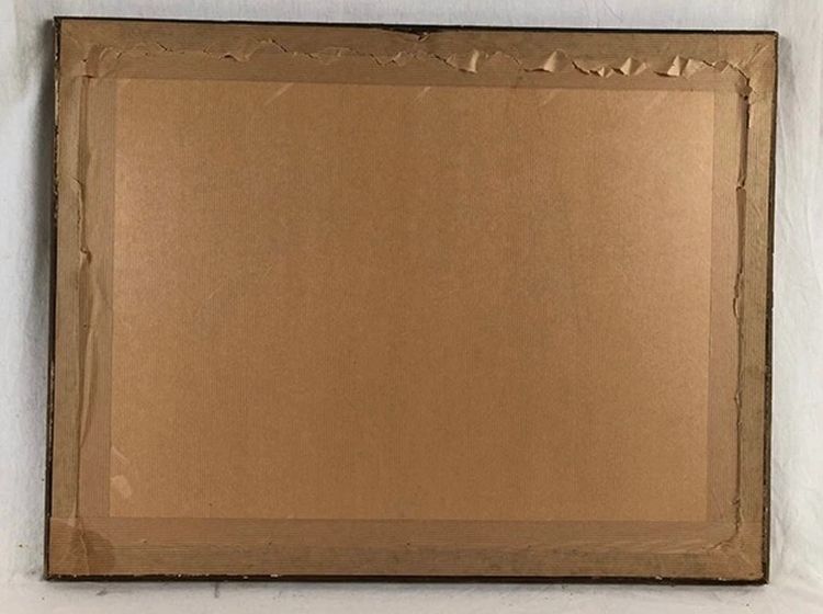 Garden party, framed watercolor, late 19th century