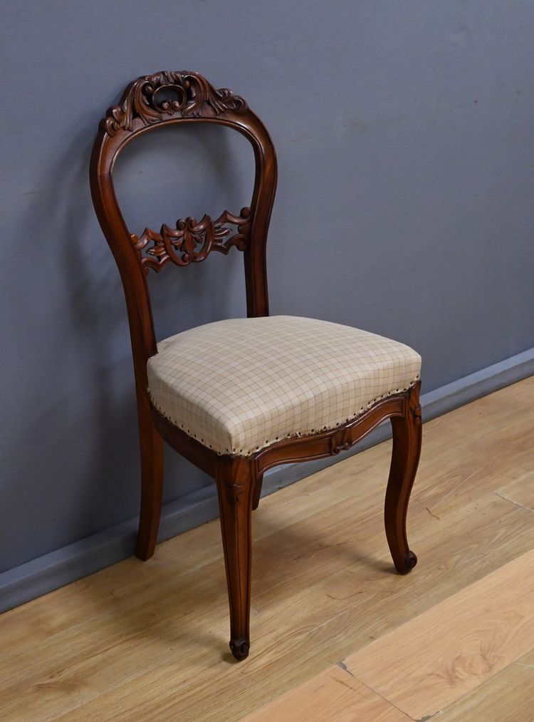 Set of 4 Mahogany Chairs, Napoleon III period - second half of the 19th century