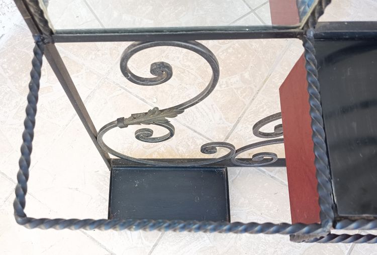 1960s wrought iron coat rack