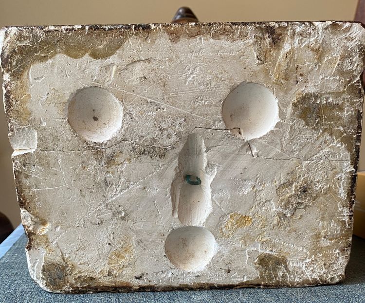 José Martin for Sue and Mare. Head of a young Bacchus or faun. Original Art Deco plaster.