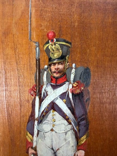 Wilder M. Darling (1856-1933) - Rifleman of the Imperial Guard - Painting on panel