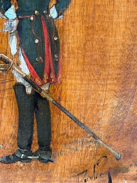 Wilder M. Darling (1856-1933) - Dragoon of the Imperial Guard - Painting on panel