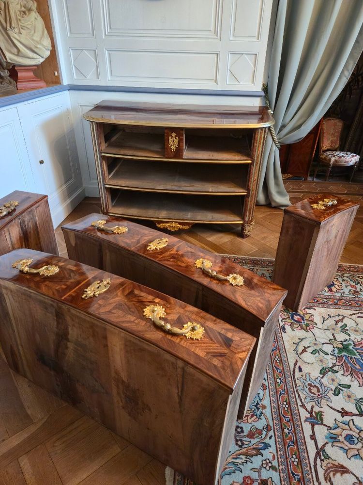 Cassettone Luigi XIV in legno pregiato impiallacciato, Parigi 1710-1720 circa.
