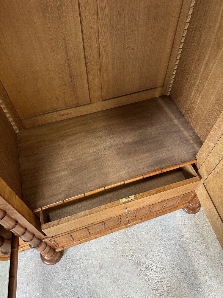 19th century faux bamboo style wardrobe