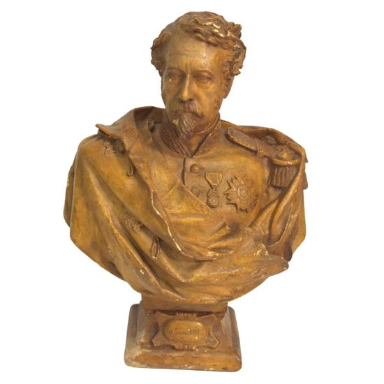 Il maresciallo Niel e sua moglie bussano in gesso di Adolphe Crauk