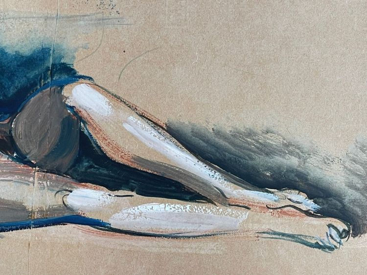 Henry de Waroquier (1881–1970) "Reclining Nude"