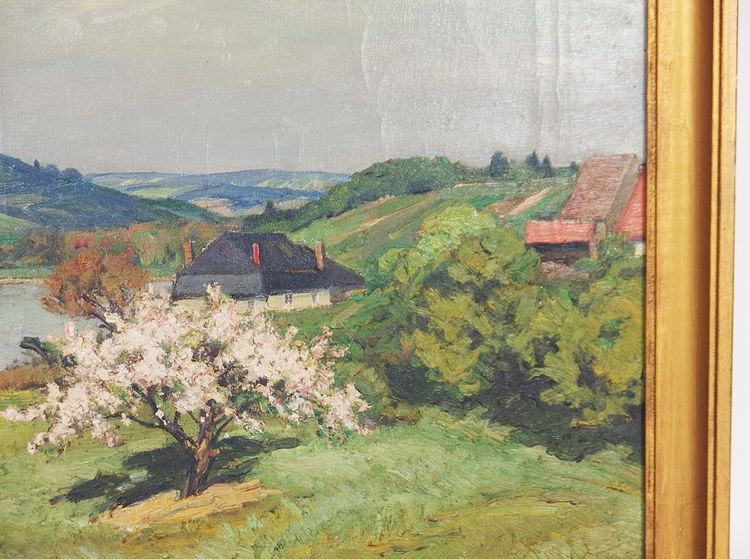 Tableau "Paysage du Sancerrois " par Claude Rameau