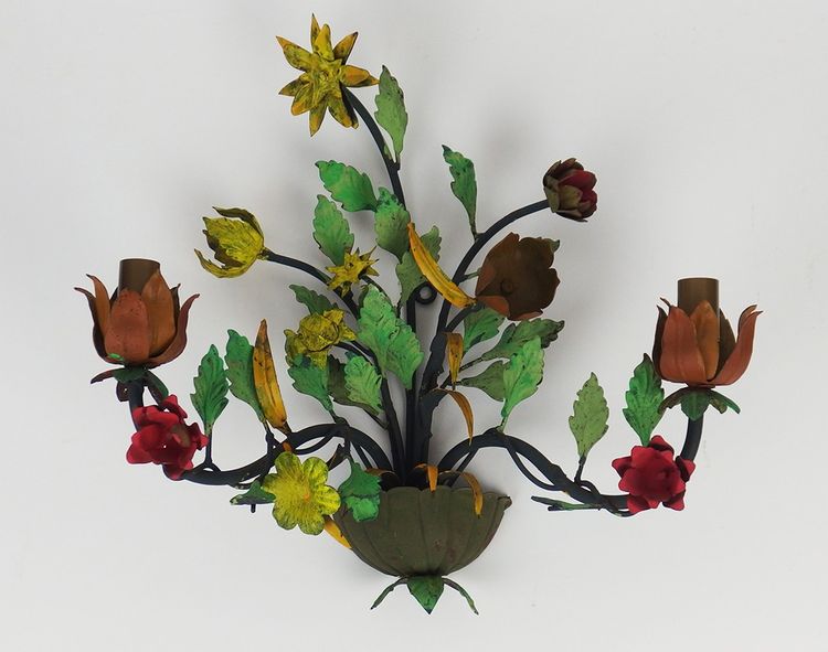 Coppia di applique "Bouquet de fleurs