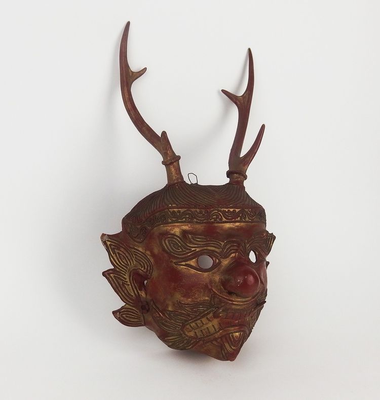 Masque papier mâché Tibet