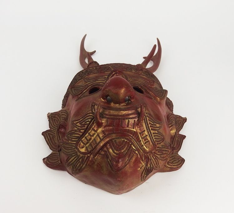 Masque papier mâché Tibet