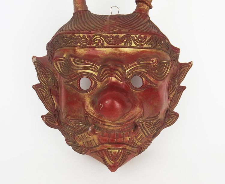 Masque papier mâché Tibet