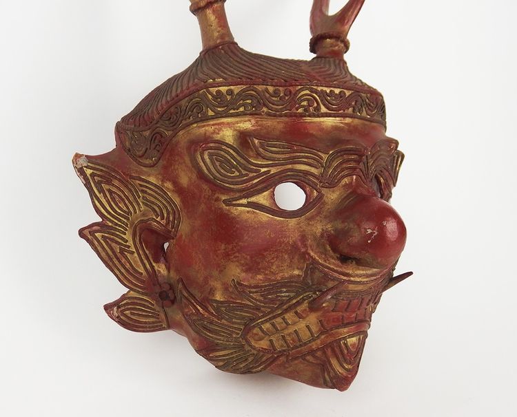 Masque papier mâché Tibet