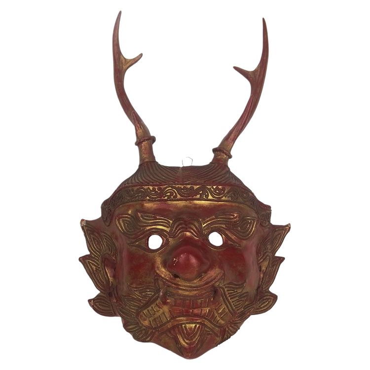Masque papier mâché Tibet