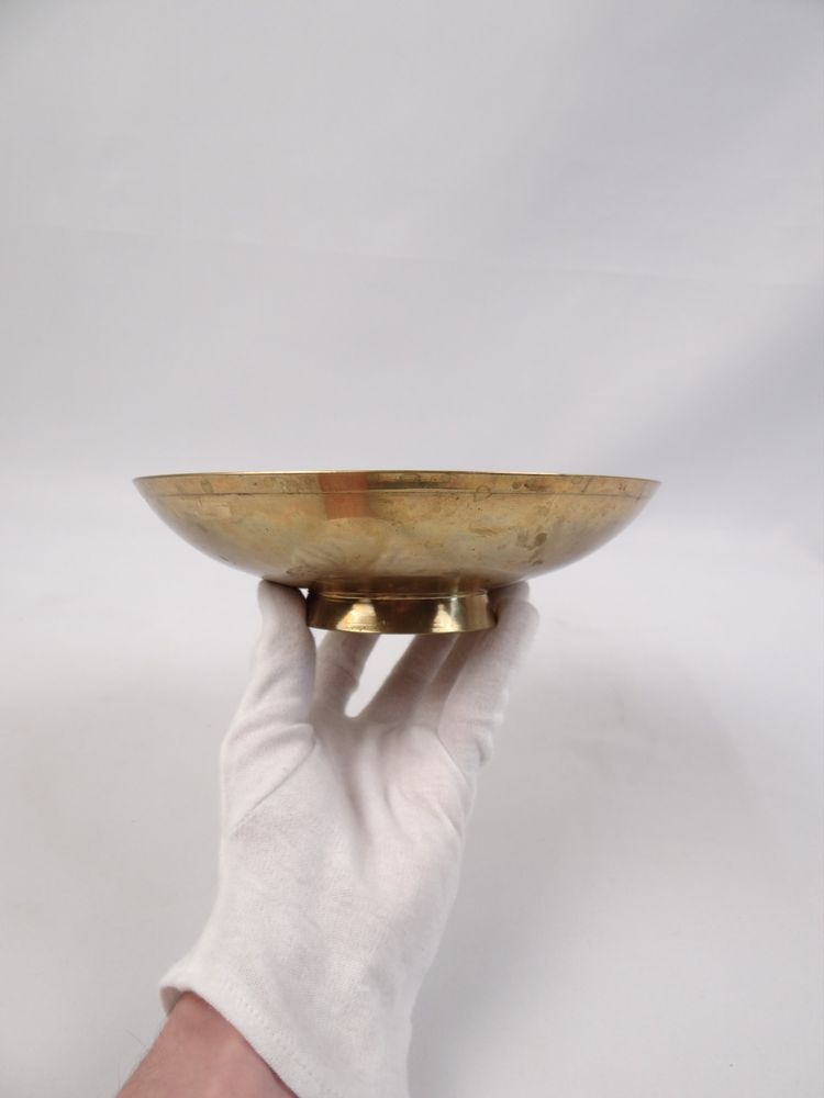 Coupe vide poche Art Nouveau en laiton émail cloisonné art populaire Indien de 1970