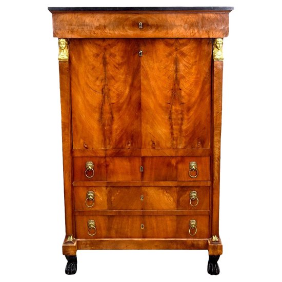 Secretary Mahogany Flamed Empire style of the XIXth century