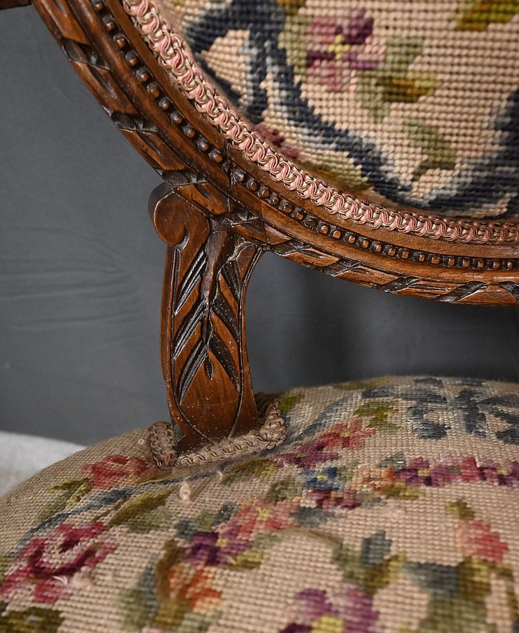 Paire de Fauteuils en Hêtre, style Louis XVI - Début XXe