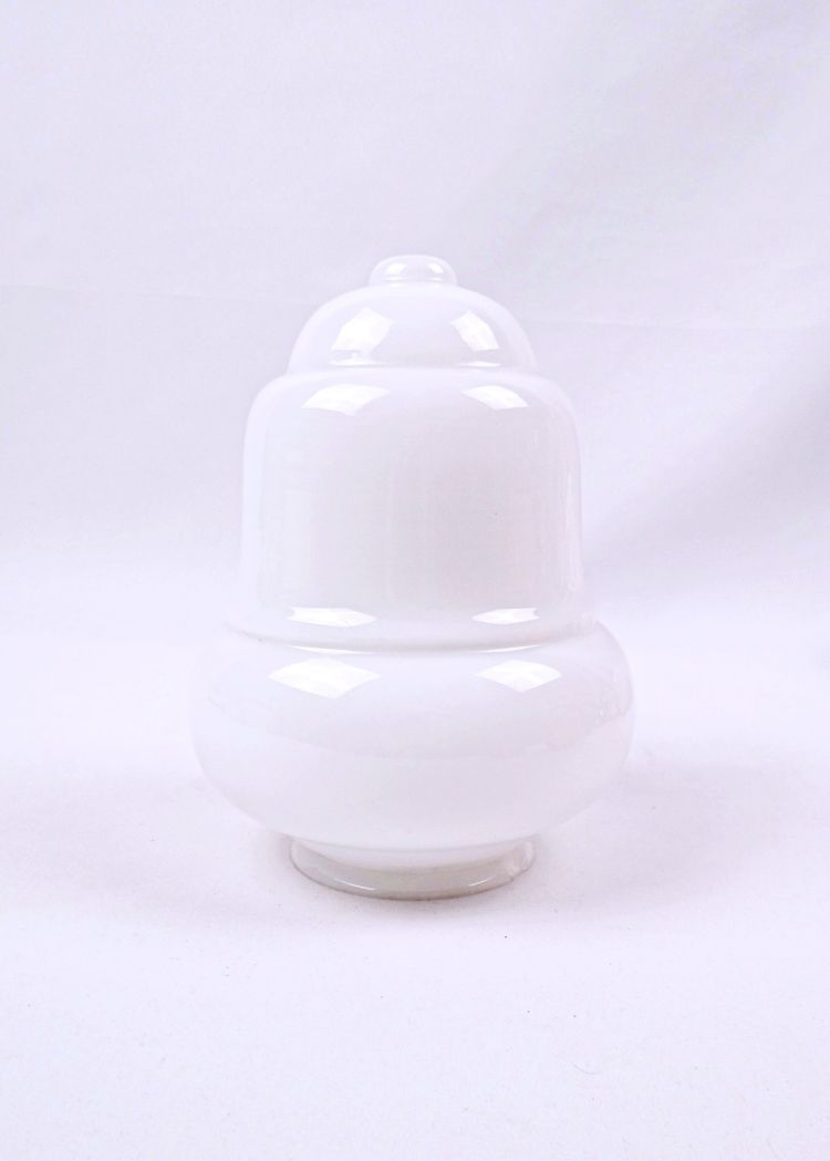 Space Age ceiling globe in vintage 1960s white glass