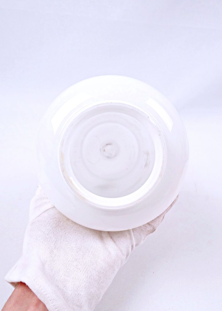 Space Age ceiling globe in vintage 1960s white glass