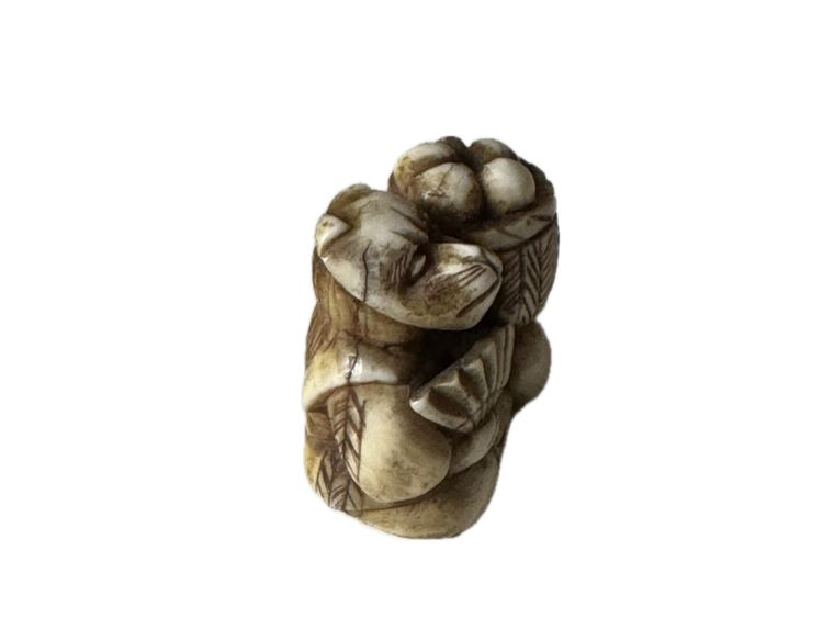 Deer antler netsuke