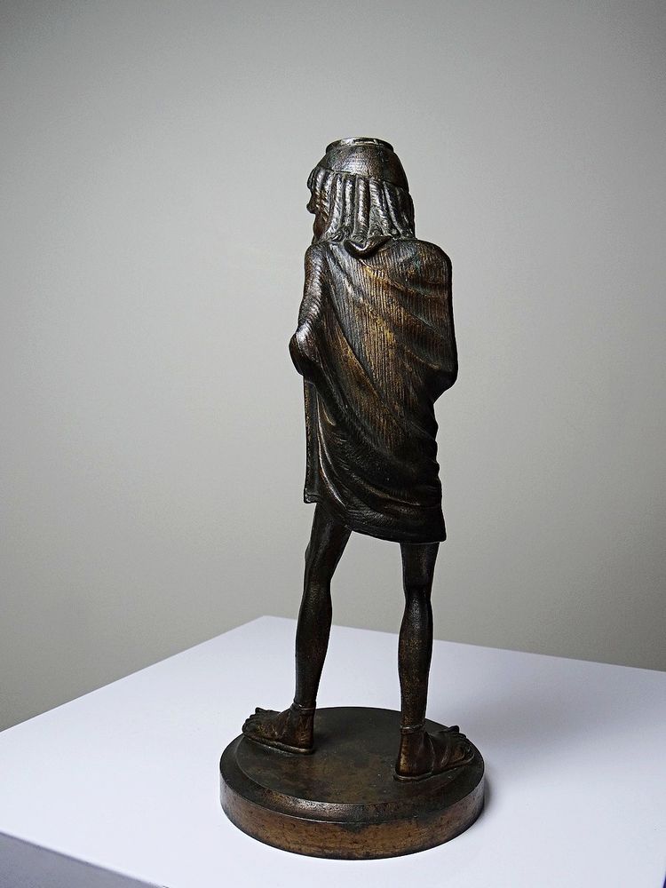 Caricature candlestick, patinated regule, Frédérick Lemaître, early 19th-20th century