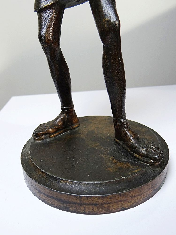 Caricature candlestick, patinated regule, Frédérick Lemaître, early 19th-20th century