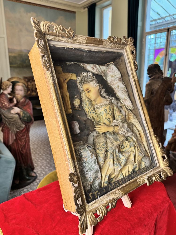 Dressed wax Saint Mary Magdalene - 18th century