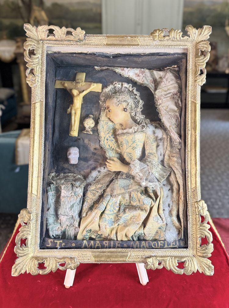 Dressed wax Saint Mary Magdalene - 18th century