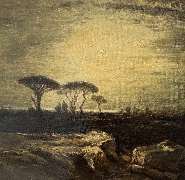 Félix Ziem (1821-1911) Attribué à - Les marais Pontins