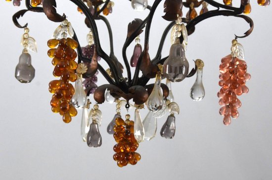 Chandelier Pampilles period Beginning XXth 6 Lights