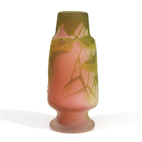 Vase Soliflore In Paste Of Glass Art Nouveau 1900 Emile Gallé