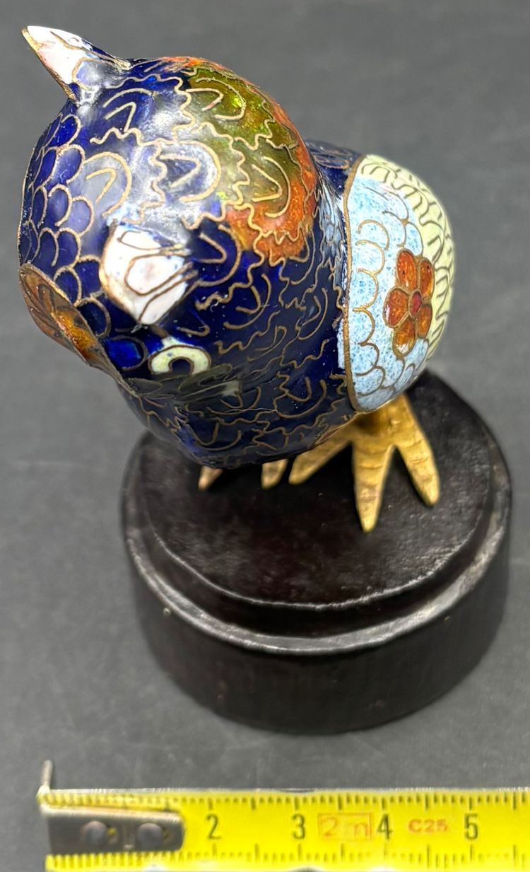 OWL IN CLOISONNÉ