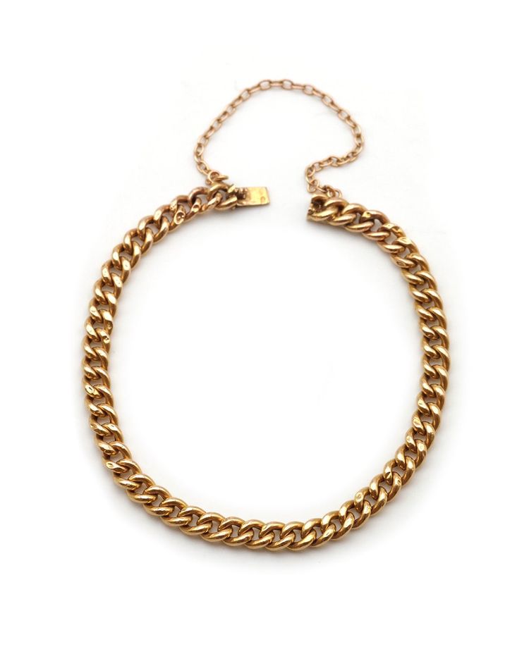 Bracciale con catena a cordoncino in oro antico 18 ct.