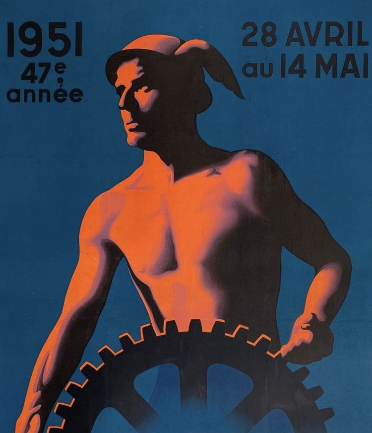 Affiche ancienne - Foire de Paris 1951 par Bourgis