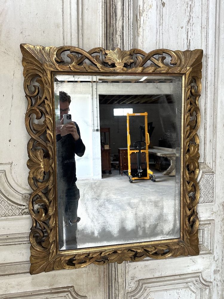 Louis XIV style gilded mirror 19th century