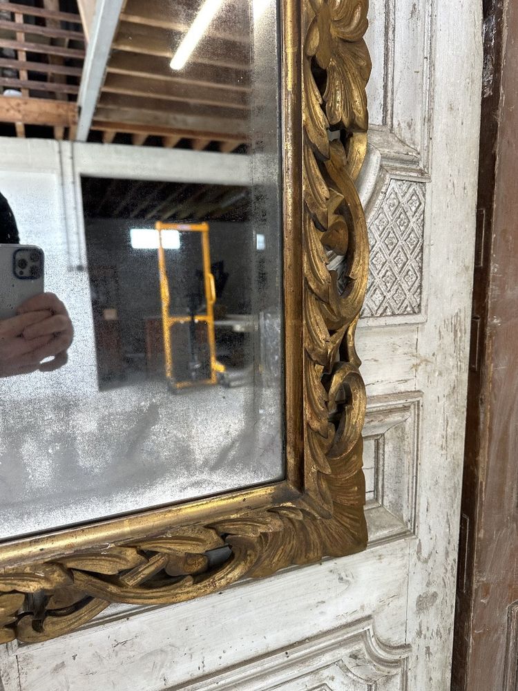 Louis XIV style gilded mirror 19th century