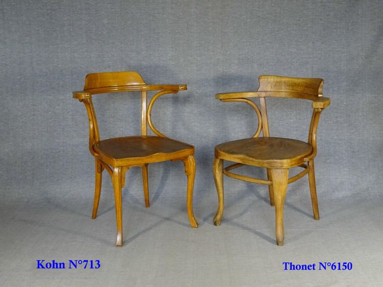 Fauteuil de bureau Bentwwod ,1905 par KOHN N°713 - no Thonet  -