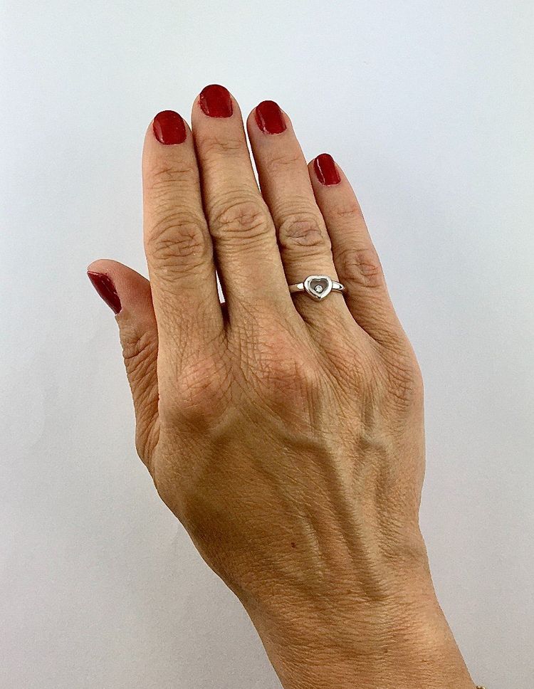 Bague Chopard Happy Diamonds Cœur Or Blanc Et Diamant