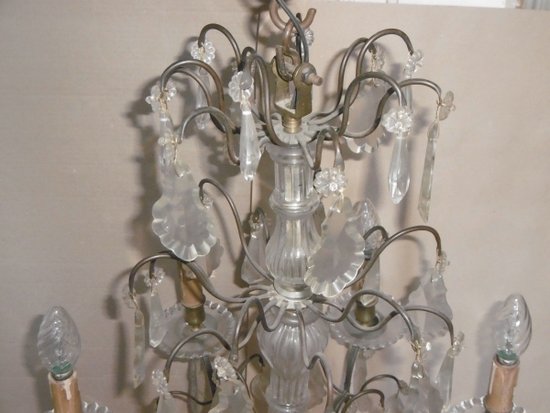 Lampadario in cristallo Luigi XV