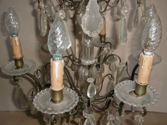 Lampadario in cristallo Luigi XV