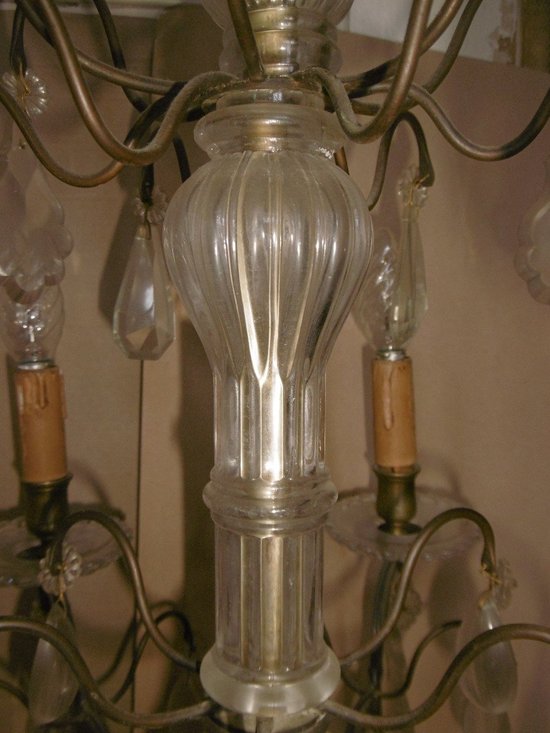 Lampadario in cristallo Luigi XV
