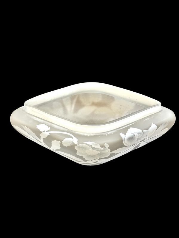 Daum Nancy Art Nouveau "Roses De Noel" planter